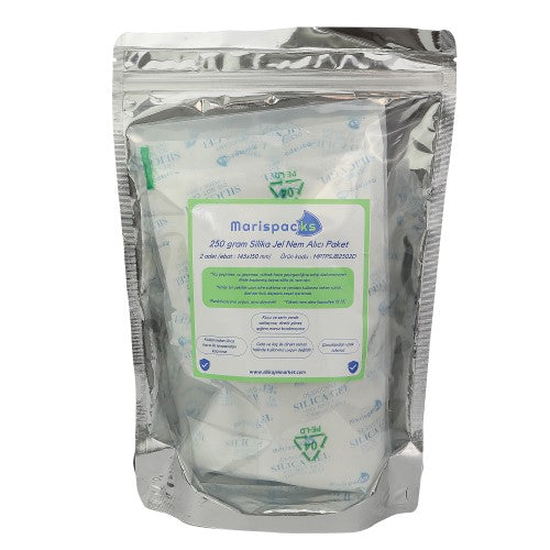 Marispacks 250 g x 2 adet silikajel nem alıcı paket (nonwoven, metalize doypack ambalajda)