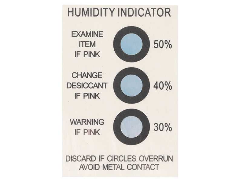 Nem İndikatör Kartı (Cobalt dichloride free, blue to pink, 3 dots %30-40-50)  (200 adet)