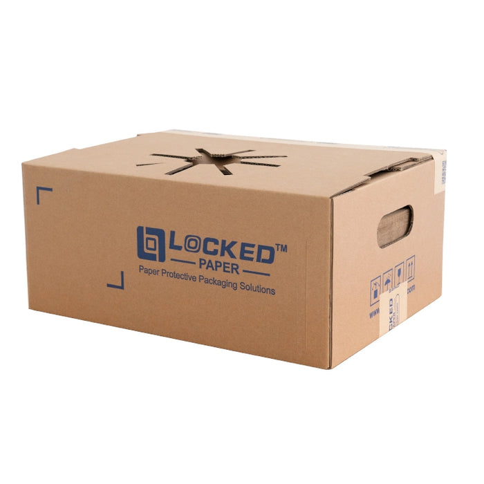 LockedPaper FlowFill yıldız ağızlı dispenser kutulu kraft dolgu kâğıdı  70 g/m² – 38 cm x 360 m